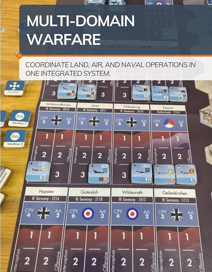 | Red Strike 1989 Board Game Operational NATO vs Warsaw Pact Wargame – Land Air &amp Sea Strategy