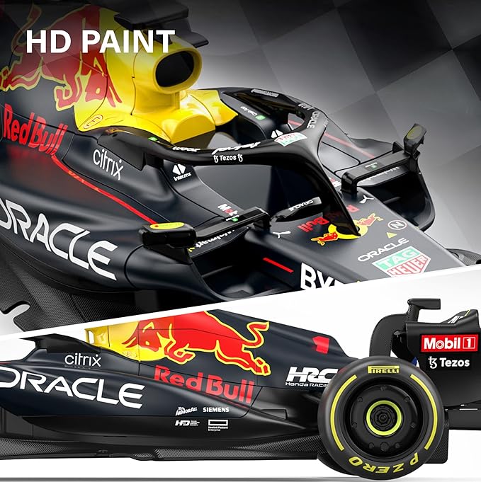 Voltz Toys Authentic Licensed 1:18 F1 RedBull Rb18 Car Remote Control Car - F1 Collection RC car Series for Kids and Adults - 2.4GHz RC Car for Gift (1:18 RedBull Rb18(NO.1))