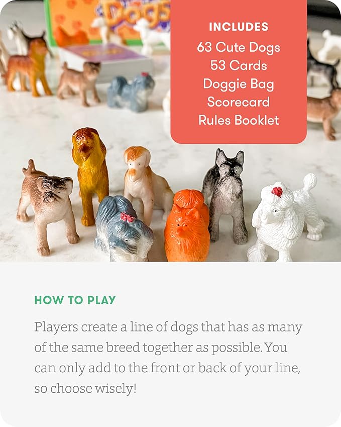 SimplyFun Walk The Dogs Math Game - One of The Most Fun Games for Kids Ages 8 and Up - Play to Practice Counting &amp Sorting- 2 to 5 Players