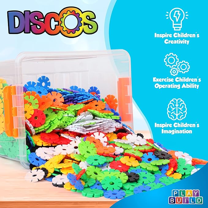 Discos Interlocking Connecting Kids Toys Preschool Learning Montessori Toys Play and Learning Stem Learning Toys Ages 3+