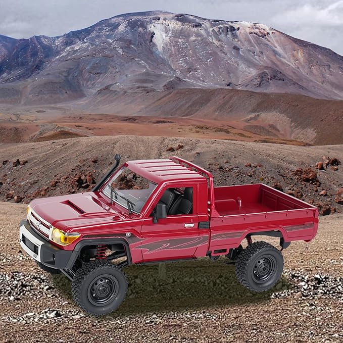 MN-82 RC Rock Crawler Car 1/12 Scale Toyota Pickup Truck  2.4GHz 4WD Off-Road Remote Control Truck 2-Speed Modes 2×1200mAh Batteries All-Terrain Crawler for Adults Kids Indoor Outdoor (whth Gift)