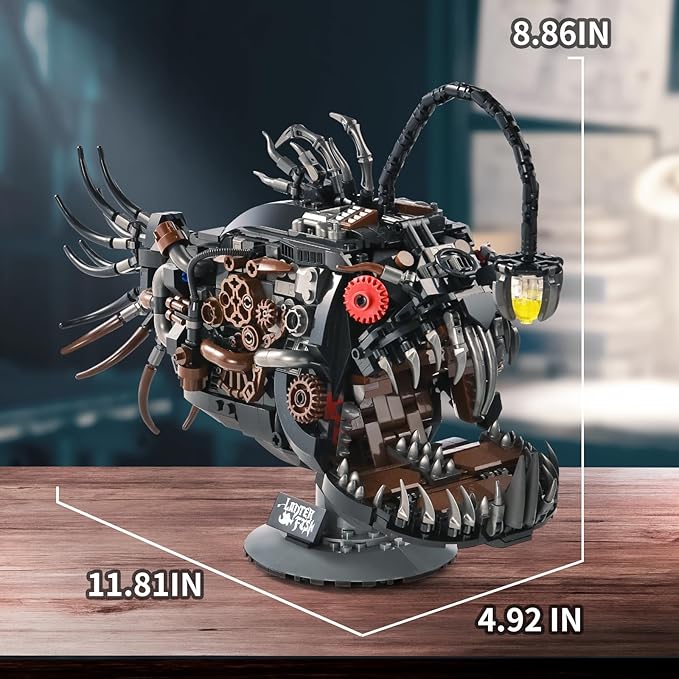 Mechanical Fish Building SetsOcean Animal Collection ToyAdults Home or Office DecorSTEM Building Gift for Teens Boys and Girls 8-14 (1038PCS)