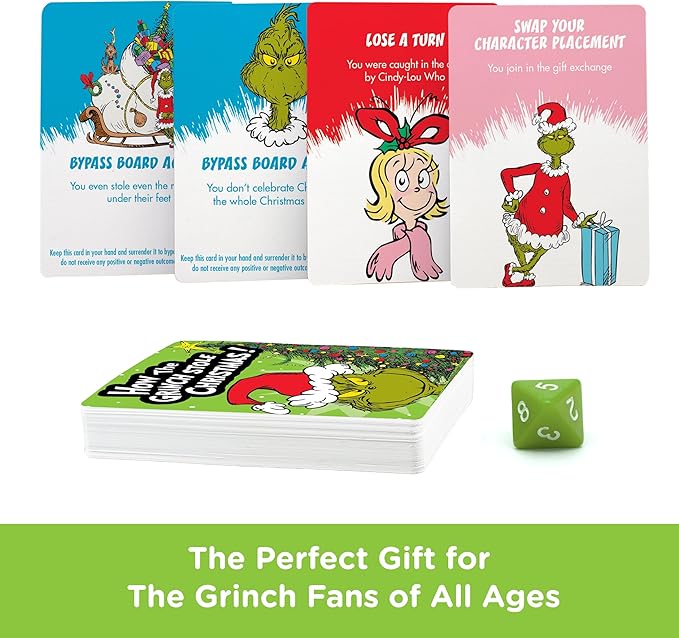 Aquarius Grinchmas Journey Board Game - Fun for Kids &amp Adults - Officially Licensed Dr Seuss Merchandise &amp Collectibles
