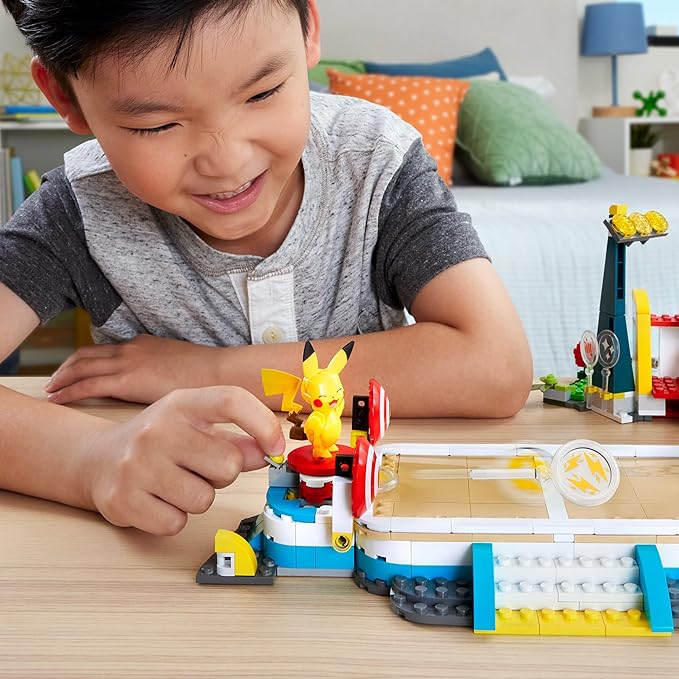 MEGA Pokémon Building Toys Set Training Stadium with 1101 Pieces 5 Poseable Characters and Battle Play for Kids
