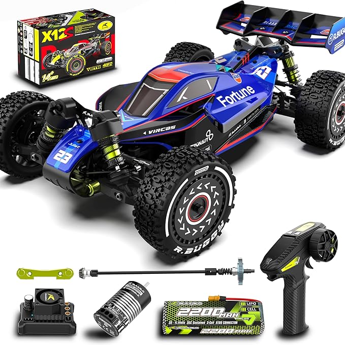 1/12 Brushelss RC Cars 50 MPH RC Buggy Remote Control Truck 4×4 Monster Car Ages 8+