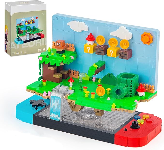Super Game Building SetsCool Building Blocks Kits for Adults 3D Anime Scene Model Creative Idea Gift for Teens Adults 14+ (1256 Pieces)