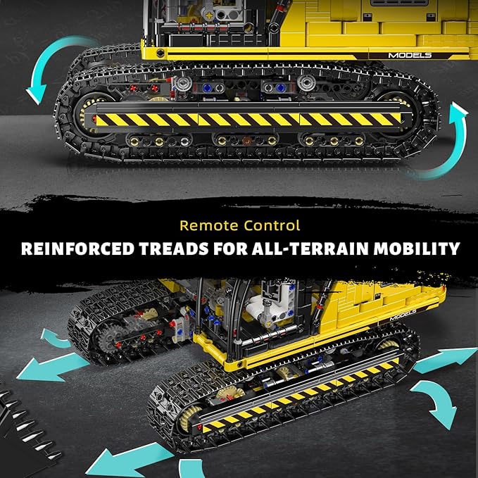 Mould King 13112 Upgraded RC Excavator Building Sets 2169+ Pieces Building Model Kits App Remote Control Construction Truck Excavator Science Kits with Motor STEM Engineering Toys for Teens Adults