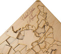 50 State American Puzzle Map - Art Kit - Raw Wood 12x18 with Stand