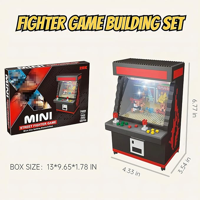 Fighter Game Micro Blocks Sets for Adults and Teens 14+ Building Toys Creative Bricks Gifts for Game Fans- Compatible with Nano(1060 Pieces)