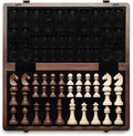 A&ampA 15 Magnetic Wooden Chess Set Handmade 3 King Height Staunton Chess Pieces with 2 Extra Queens Folding Portable Travel Game Set