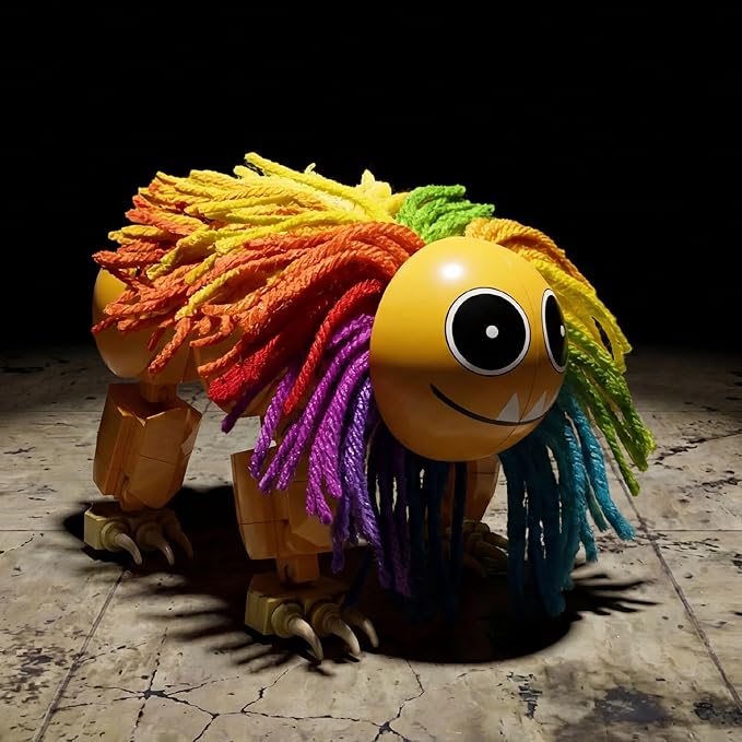 Brickcraft Poppy Playtime Chapter 4 Yarnaby Building Set with Real Yarn 268 Piece Fully Posable Creature Action Figure Collectible Horror Game Building Toys Gift for Boys &amp Girls Ages 8 and Up