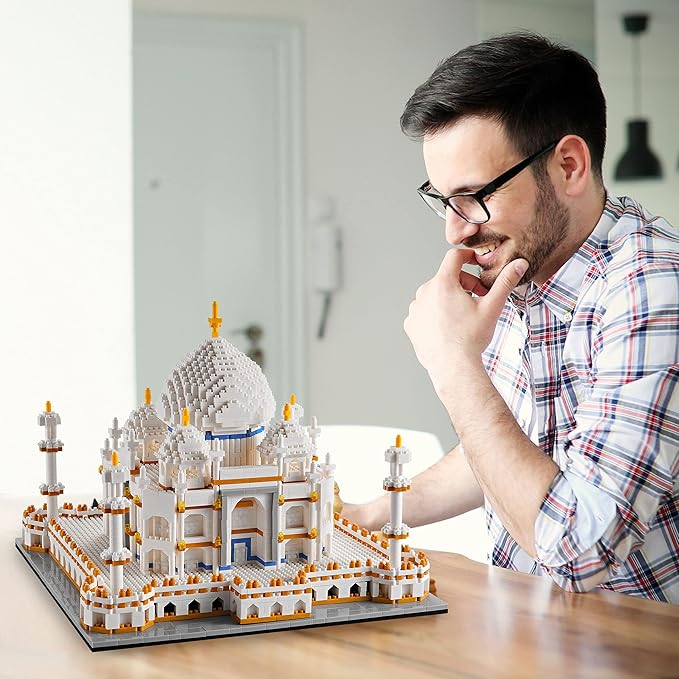 Architechture Series for Adults and TeensTaj Mahal Building SetModel Contruction Kit 3950 PCSMicro Block SetNew Seven WondersLandmark Model