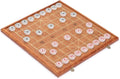 Yellow Mountain Imports Chinese Chess (Xiangqi) Set with Folding Rosewood Veneer Board (16.3-inch) and Acrylic Playing Pieces
