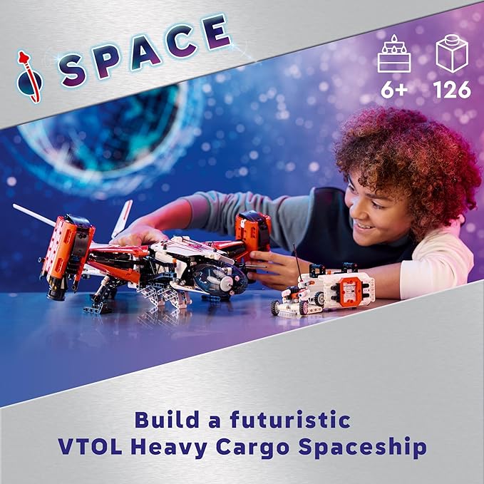 LEGO Technic VTOL Heavy Cargo Spaceship LT81 Space Gift Idea for Kids Space Theme Toy Vehicle Building Playset for Imaginative Play Spaceship Toy for 10 Year Olds 42181