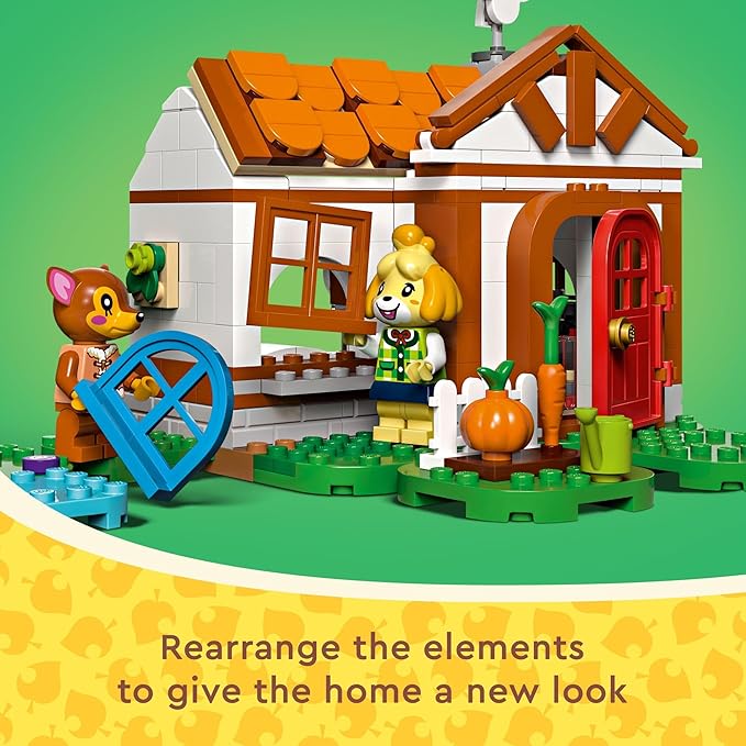 LEGO Animal Crossing Isabelle’s House Visit Buildable Creative Toy Set for Kids Includes Fauna and More Animal Crossing Toy Figures Video Game Birthday Gift for Girls and Boys Ages 6 and Up 77049