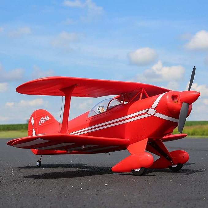 E-flite RC Airplane Pitts S-1S BNF Basic Transmitter Battery and Charger not Included with AS3X and Safe Select 850mm EFL35500