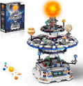 Rotating Solar System Building Set with LED Lights 2900 PCS Collector's STEM Model Kit 8 Orbiting Planets &amp Glowing Sun – Educational Gift for Adults Kids 8+ Astronomy Enthusiasts