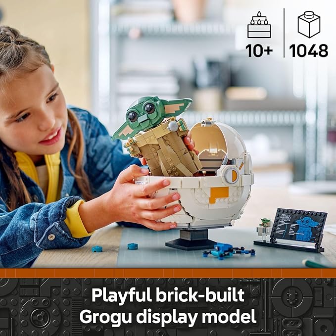 LEGO Star Wars Grogu with Hover Pram Building Toy Set - Star Wars Toy for Kids Boys &amp Girls Ages 10+ - Gift Idea for Birthday - 75403