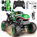 BEZGAR Monster Truck Toys - Remote Control Monster Truck with Light &amp Music Dinosaur Toys for Kids 1:20 Scale RC Truck with 360° Spins and Drifting Remote Control Car for Boys 4-7