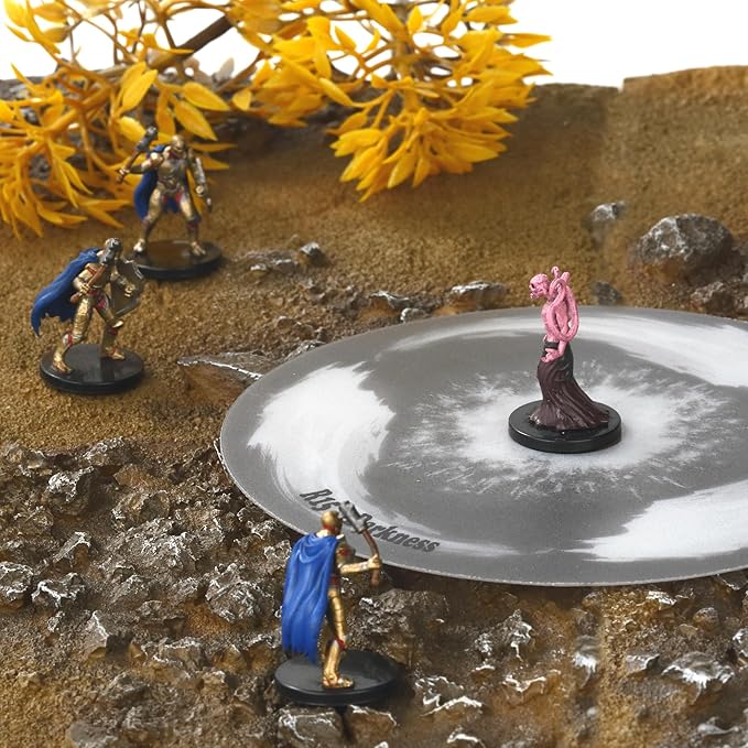 Upgrade AOE Spell Effects Templates for D&ampD 5E - Set of 30 PVC Area of Effect Damage Markers for Tabletop Dungeons and Dragons Pathfinder Warhammer RPG Gaming Accessories