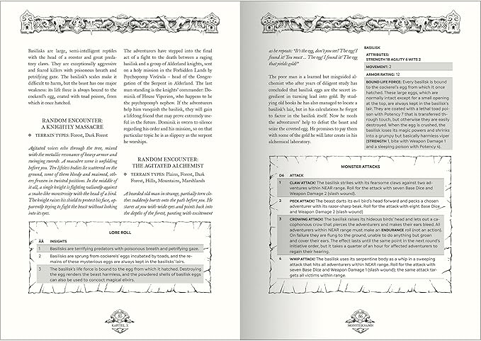 Free League Forbidden Lands: Book of Beasts - Hardcover Expansion RPG Book Free League Publishing A Beastiary You Can Play Murderous Monsters &amp Lethal Encounters Role Playing Game