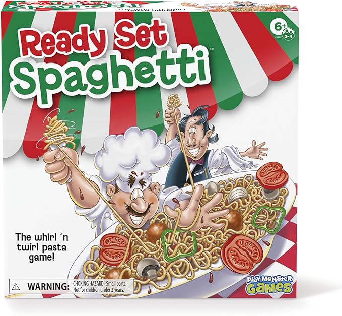 Ready Set Spaghetti Board Game – Kids Games Family Game Multi-Player Board Games for Family Night Preschool Toys Hand-Eye-Coordination Game Ages 6+