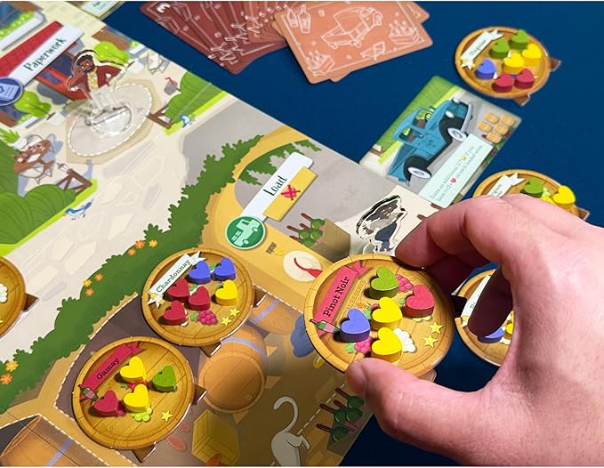 Pencil First Games: Vineyard - A Wine-Making Board Game Worker Placement Push Your Luck Upgrade-As-You-Play Card Management Ages 13+ 1-4 Players