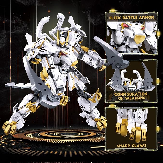 Sluban Mech Building Set Robot Building Toys for Adults Destroy Warrior Action Figure Building Kit Compatible with Lego Mech Sets 679PCS