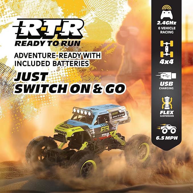 Vaughn Gittin Ford Bronco RC Truck – 1:15 Scale 4WD Remote Control Car Officially Licensed Bronco “Brocky” 2.4GHz Full-Function Control USB Rechargeable Ready to Run