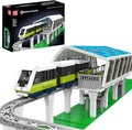 Mould King 12040 Italian Marconi Express Light Rail Train Set - Remote &amp APP Controlled Building Kit with Tracks-1957 Pieces