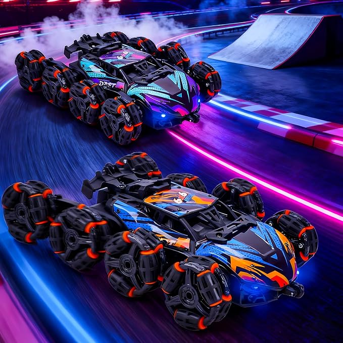Cool 8 Wheels Hand Controlled RC Stunt Car Toys Xmas Gifts and Birthday Presents for Kids Gesture Sensing Remote Control Cars for Boys Age 6 7 8-10 11 12 Year Old