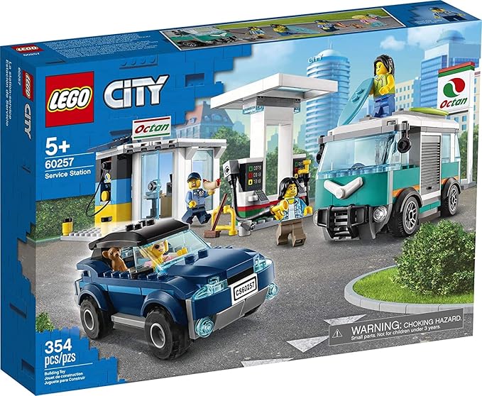 LEGO City Service Station 60257 Pretend Play Toy Building Sets for Kids New 2020 (354 Pieces)