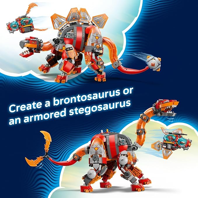 LEGO DREAMZzz Dino Jet Dinosaur Building Toy for Boys &amp Girls - Pretend Play Set for Kids Ages 9+ W/2 Build Options - Includes 4 Minifigures - Gift Idea for Birthdays - 71514