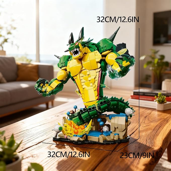 Animal Dragon Building Blocks Sets Anime Chinese Dragon Building Kits Model Home Office Decor Creative Birthday Gift for Adults Teens 1907PCS