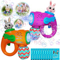 Bubble Guns for Toddlers2 Pack Rabbit Bubble MachineEaster Basket Stuffers for KidsBubble Blower with 10 Bubble SolutionsOutdoor Bubble Toy Easter Gift for Age 3 4 5 6 7 8 Years Old Boys Girls