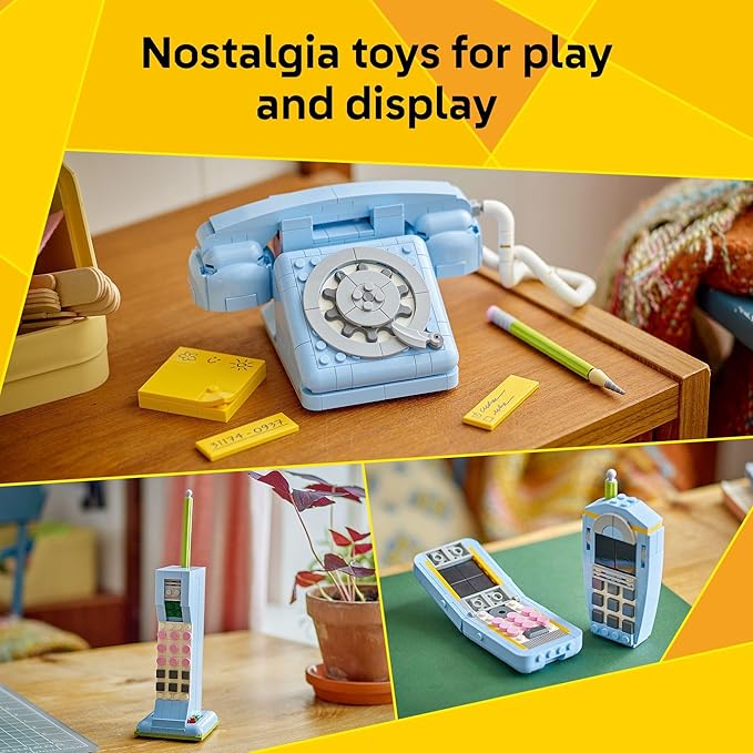 LEGO Creator 3 in 1 Retro Telephone Kids Toy - Home Decor for Bedroom or Kids Room - Building Toy and Learning Playset for Girls &amp Boys Ages 8+ - Gift Idea for Birthdays or Special Occasions - 31