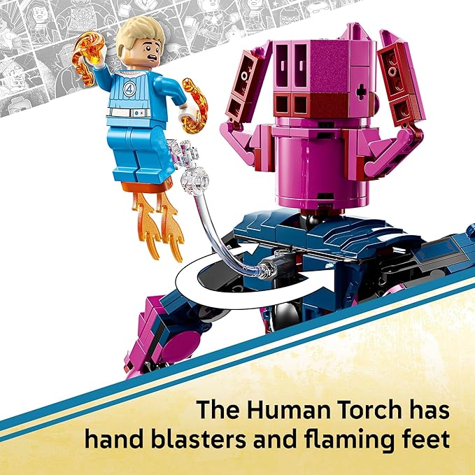 LEGO Marvel Fantastic Four vs. Galactus Construction Figure - Super Hero Building Toy - 4 Minifigures Including The Thing Invisible Woman and Human Torch - Gift for Kids Boys and Girls 9+ 76316