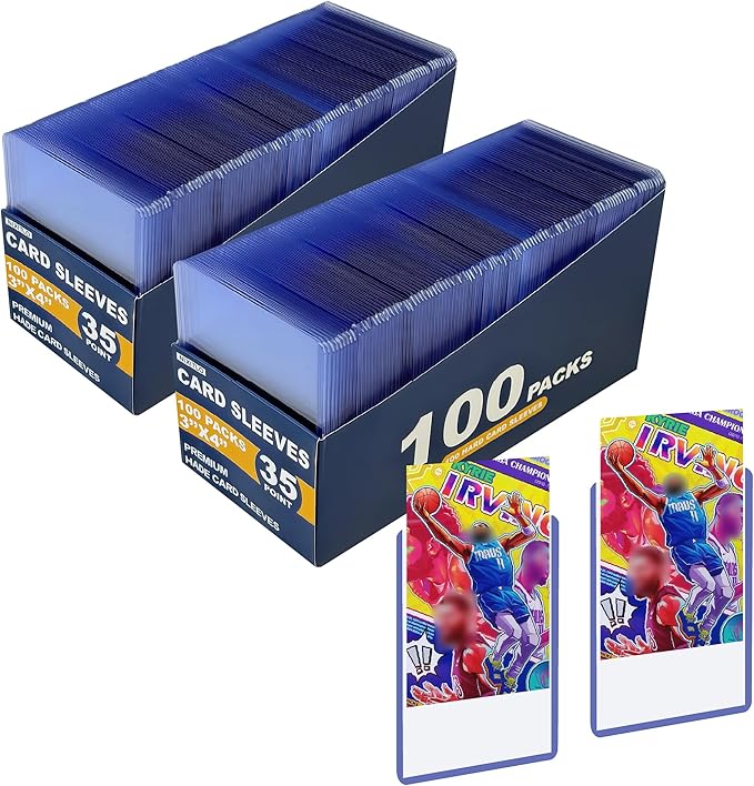 200 Hard Card Sleeves Card Toploaders for Protection for Baseball Football Premium Top Loaders for Cards Ensuring Safety (200 Hard Sleeves)