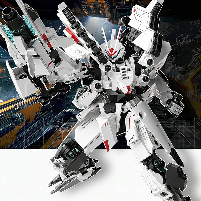 Mech Robot Building Blocks Set Movable Joints Construction Toy 654PCS Creative Collectible Action Figure Model Kit for Kids and Hobbyists Ages 6+