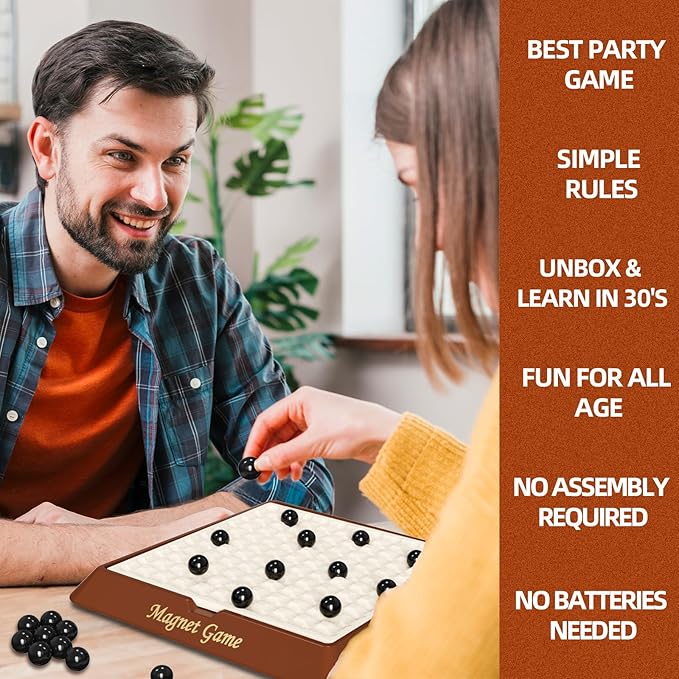 Magnet Game Board Games for Kids 8-12 Family Games for Kids and Adults Magnetic Game Chess with Storage Board for Family Game Night 2-4 Players