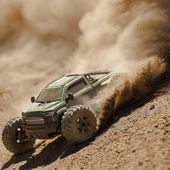 ARRMARC Truck 1/10 Big Rock 4X4 223S BLX BRUSHLESS Street Truck RTR (Batteries and Charger Not Included) with DSC (Green) ARA4312V4T2