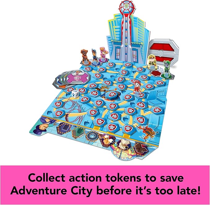 PAW Patrol: The Movie 4-Game Adventure City Pack Memory Match Pop-Up Wooden Dominoes &amp Lookout Games PAW Patrol Toys for Kids Ages 4 and up
