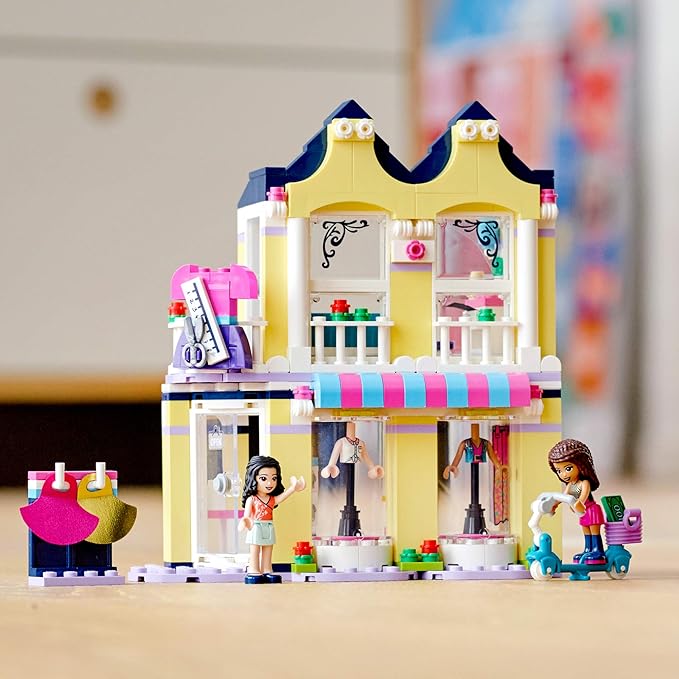 LEGO Friends Emma’s Fashion Shop 41427 Includes Friends Emma and Andrea Buildable Mini-Doll Figures and a Range of Fashion Accessories to Inspire Hours of Creative Fun (343 Pieces)