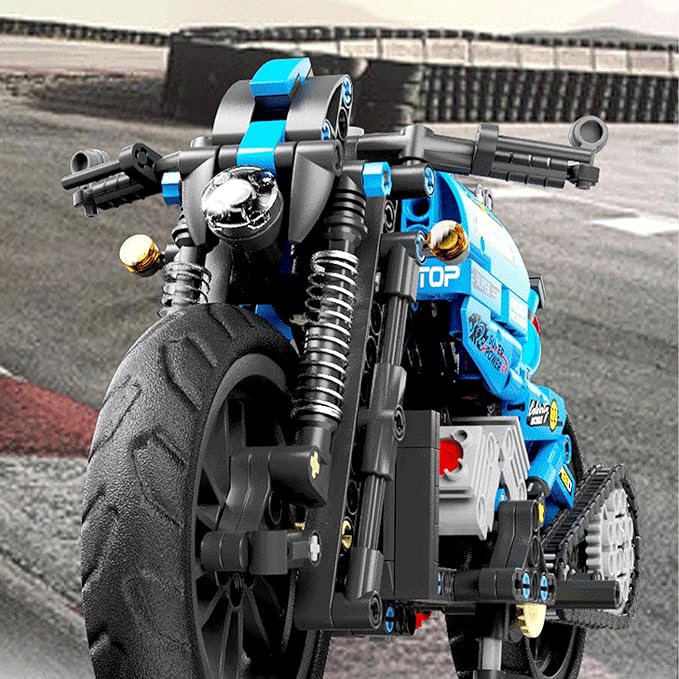 Techno-Mechanical Motorcycle Building Blocks Set STEM Education Learning Toys Creative DIY lego Racing Blocks Collectible Models Surprise Gift for Children 8-14 Years Old 469 Pcs
