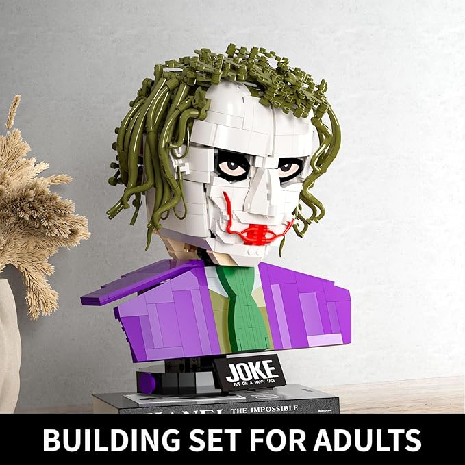 Clown Prince of Crime Building Set Compatible with Lego for Adults Display Collectible Decoration Set for Joke Avid Fans