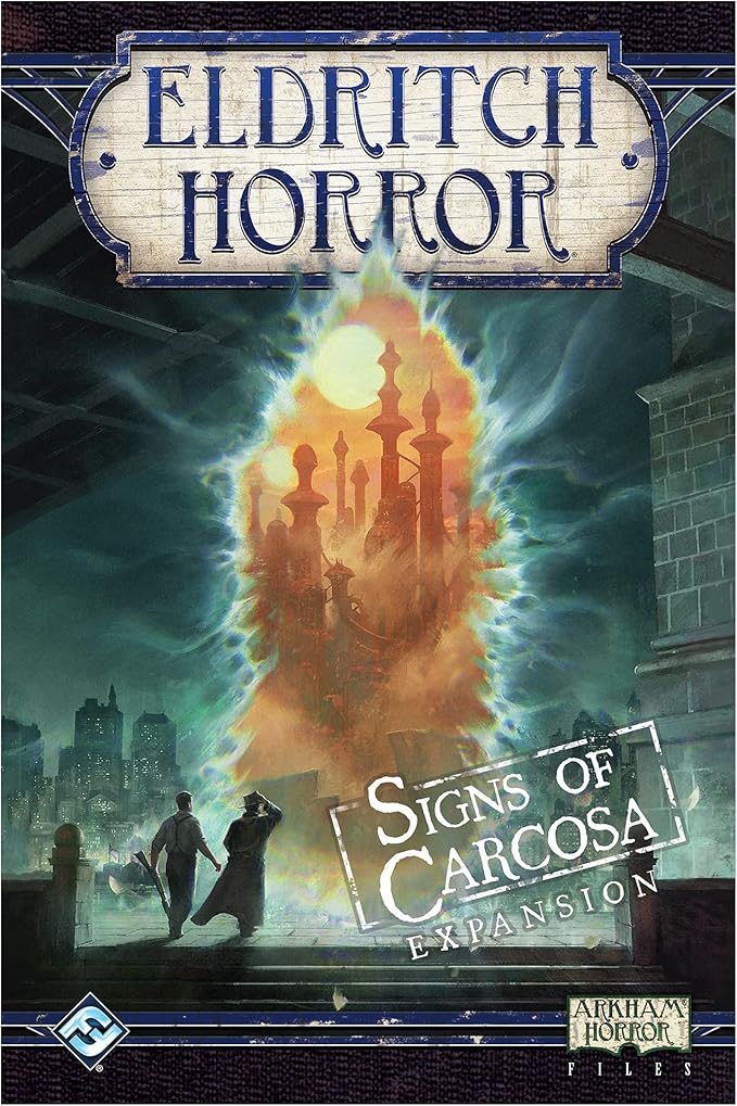 Asmodee Eldritch Horror Signs of Carcosa Board Game EXPANSION - Embrace Madness and Battle the Unspeakable Mystery Game for Adults Ages 14+ 1-8 Players 2-4 Hour Playtime