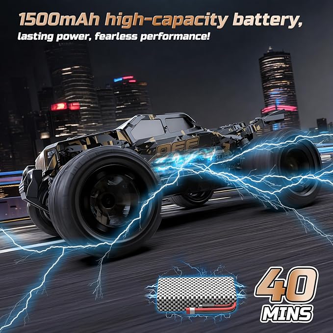 DEERC 9309E All Terrain Fast RC Cars for Adults 40KPH4WD Electric Off-Road Remote Control Monster Truck2.4Ghz High Speed CarWaterproof Monster Truck with 2 Batteries for Boys &amp Kids