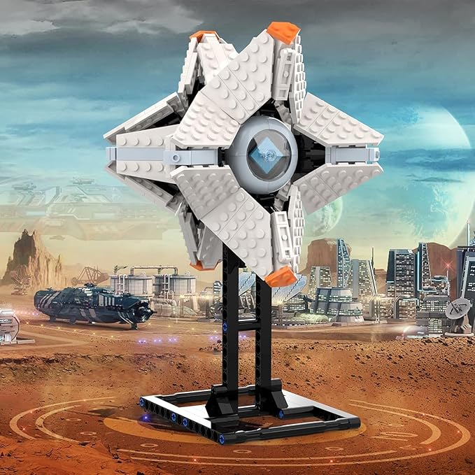 Nubee Ghost Shell Building Blocks for Kids Ages 9+ Generalist Shell Building Toy Sets Featuring a Display Stand Lightfall Model Toy for Adults Game Fans (378 Pieces)