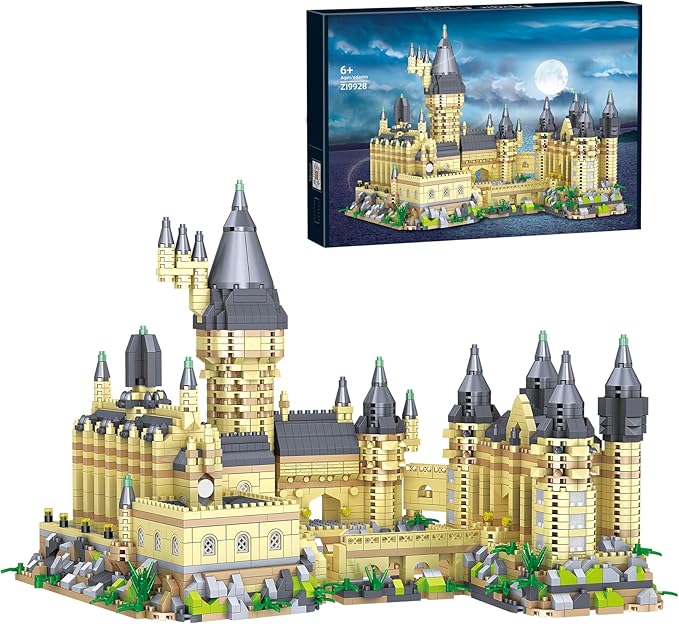 3000+PCS Micro Mini Blocks Magic Castle Building Blocks ToysCreative Ideals Hog Tower Building Sets Best Choice for 14+ Boys Girls or Adults