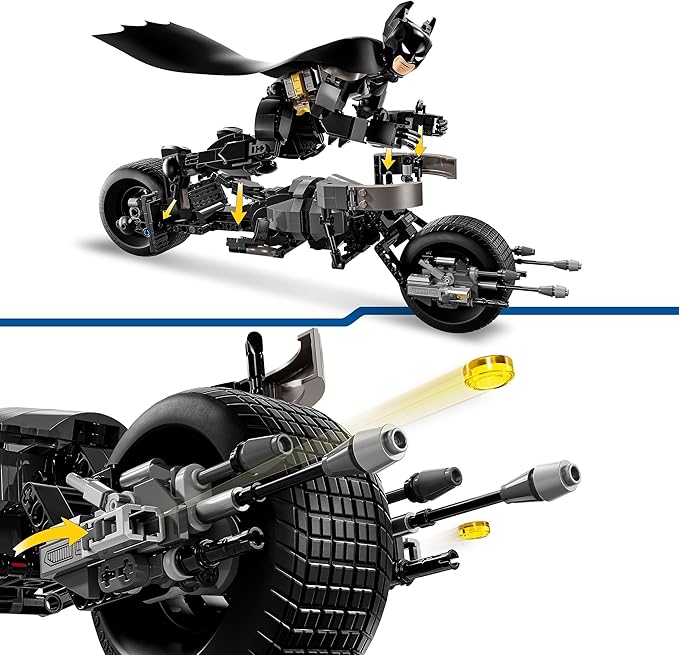 Lego DC Batman Buildable Batman Figure and Motorcycle Bat-Pod - Toy for Kids Boys and Girls 12+ Years Old Inspired by The Dark Knight Movies - Adventure Set 76273